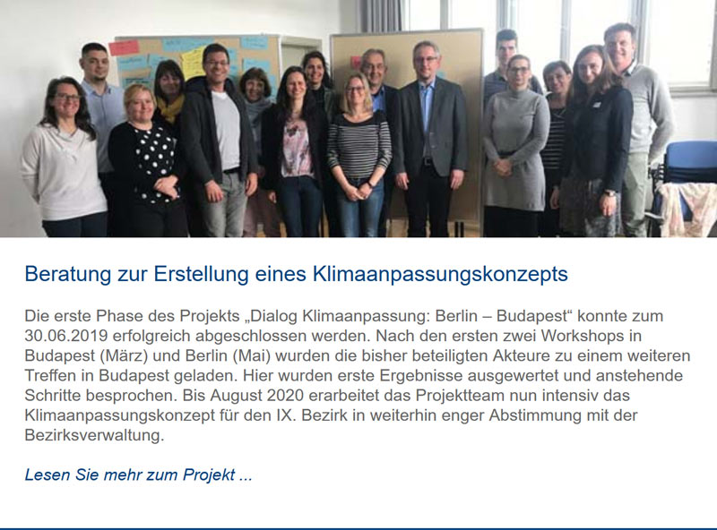 Dialog Klimaanpassung: Berlin &ndash; Budapest