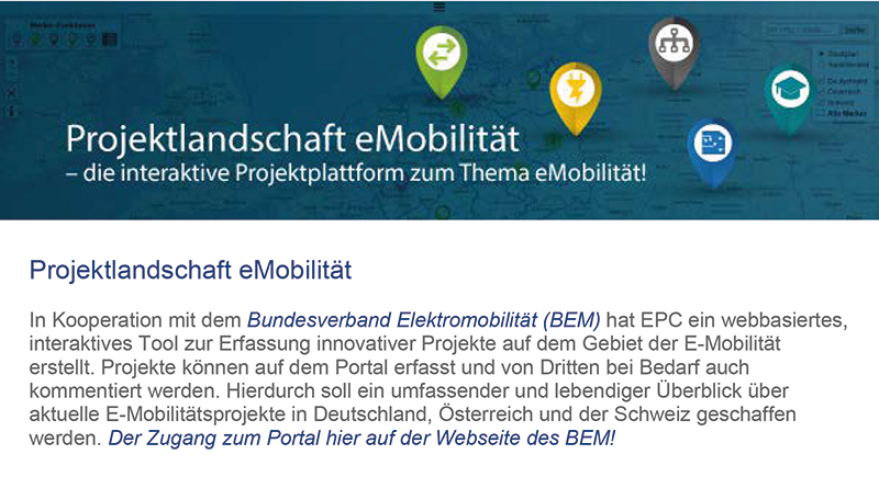 Projektlandschaft eMobilit&auml;t