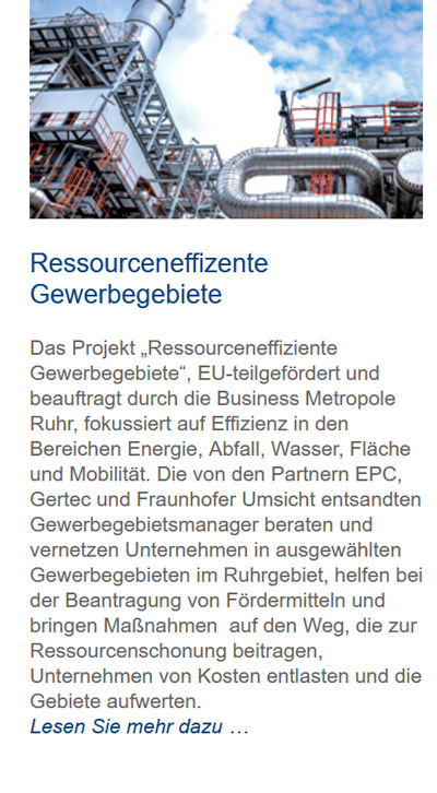 Ressourceneffiziente Gewerbegebiete